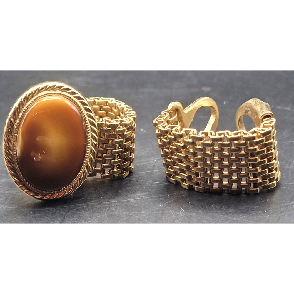 Vintage Avon Tiger Eye Cufflinks READ